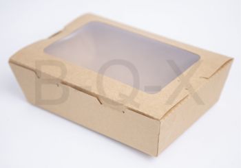 กล่องใส่อาหารสี่เหลี่ยมแบบมีหน้าต่าง 1600ml. ไซส์ XL