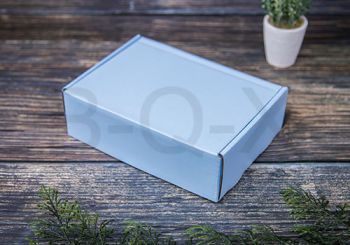 กล่องลูกฟูกพรีเมี่ยม สี Baby Blue 20x14x6 cm.