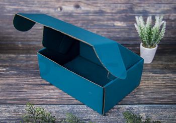 กล่องลูกฟูกพรีเมี่ยม สี Darkturquoise 24.5x17x9 cm.