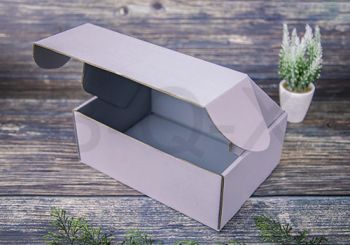 กล่องลูกฟูกพรีเมี่ยม สี Ash grey 24.5x17x9 cm.