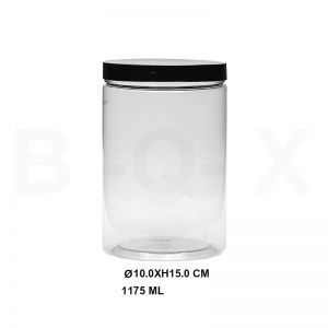 กระปุก PET 10x15 CM. ฝาดำ