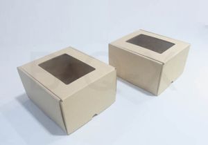 กล่องลูกฟูกพรีเมี่ยม มีหน้าต่าง 16x14x9 cm.